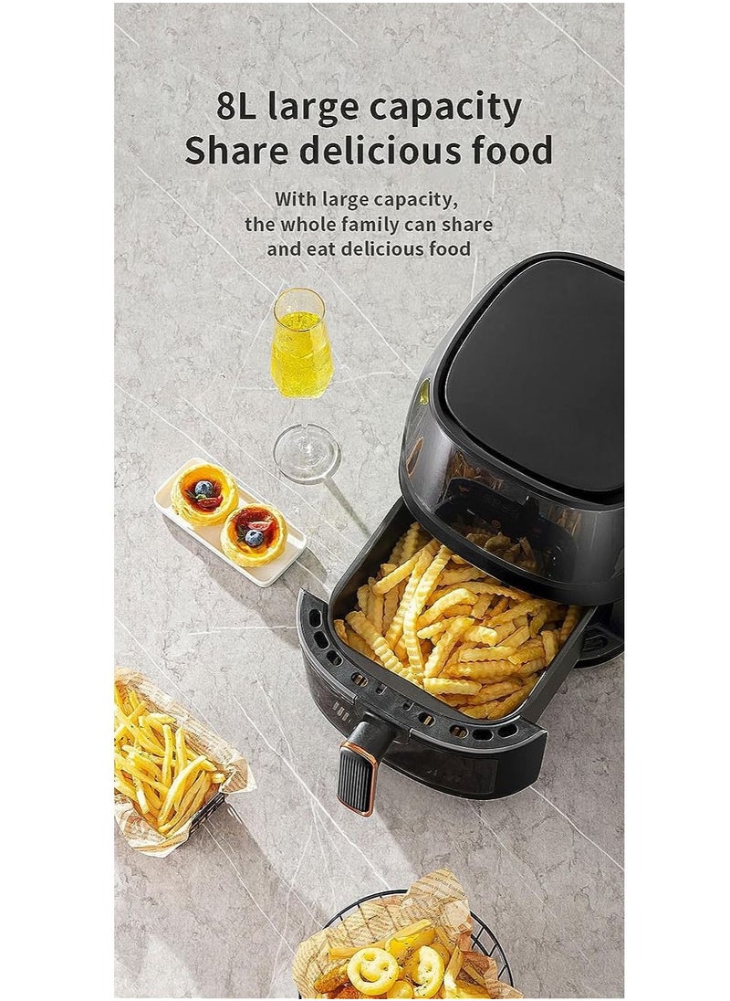 SILVER CREST - Multifunctional Air Fryer 8 Liter 2400W Extra Large Capacity Digital Touch Control Panel 8 Different Menu with Temperature Adjustable Instant Pot - Image 1