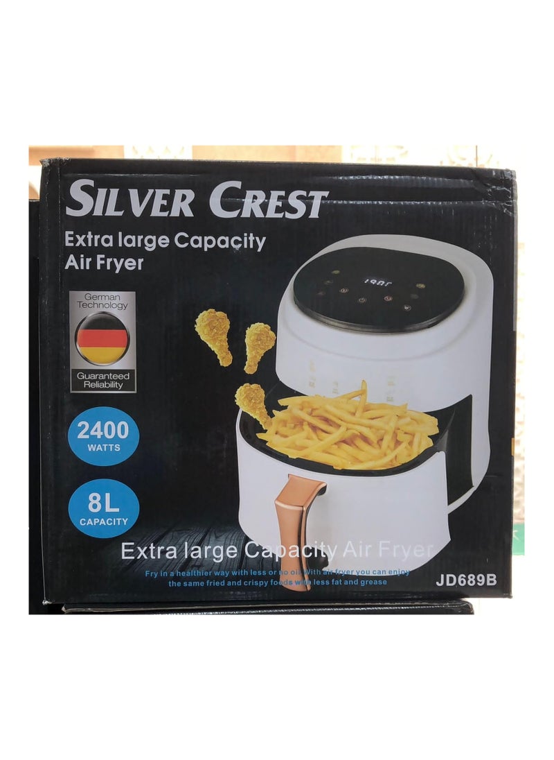 SILVER CREST - Multifunctional Air Fryer 8 Liter 2400W Extra Large Capacity Digital Touch Control Panel 8 Different Menu with Temperature Adjustable Instant Pot - Image 1