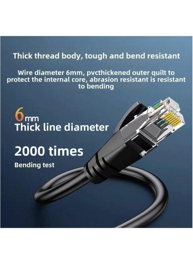 Generic Household Gigabit Category 6 Network Cable Manufacturers RJ45 Interface Finished Indoor And Outdoor Copper-clad Aluminum Cat6 Computer Jumper-Color:Black-Cord Length:40m  - Image 3