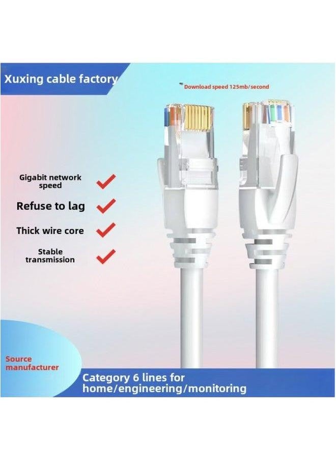 Generic Household Gigabit Category 6 Network Cable Manufacturers RJ45 Interface Finished Indoor And Outdoor Copper-clad Aluminum Cat6 Computer Jumper-Color:Black-Cord Length:40m  - Image 2