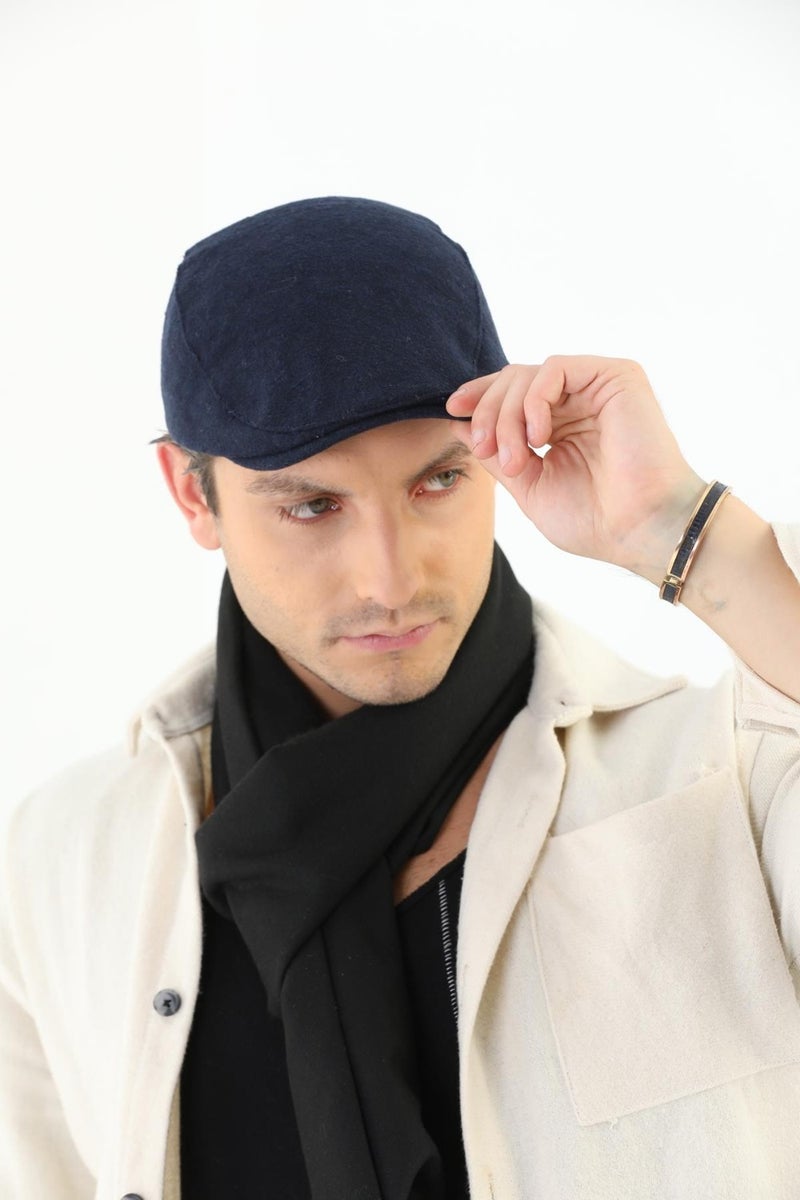 Elif Iç Giyim Elif Underwear Winter Navy Blue Wool Sports Cap  - Image 4