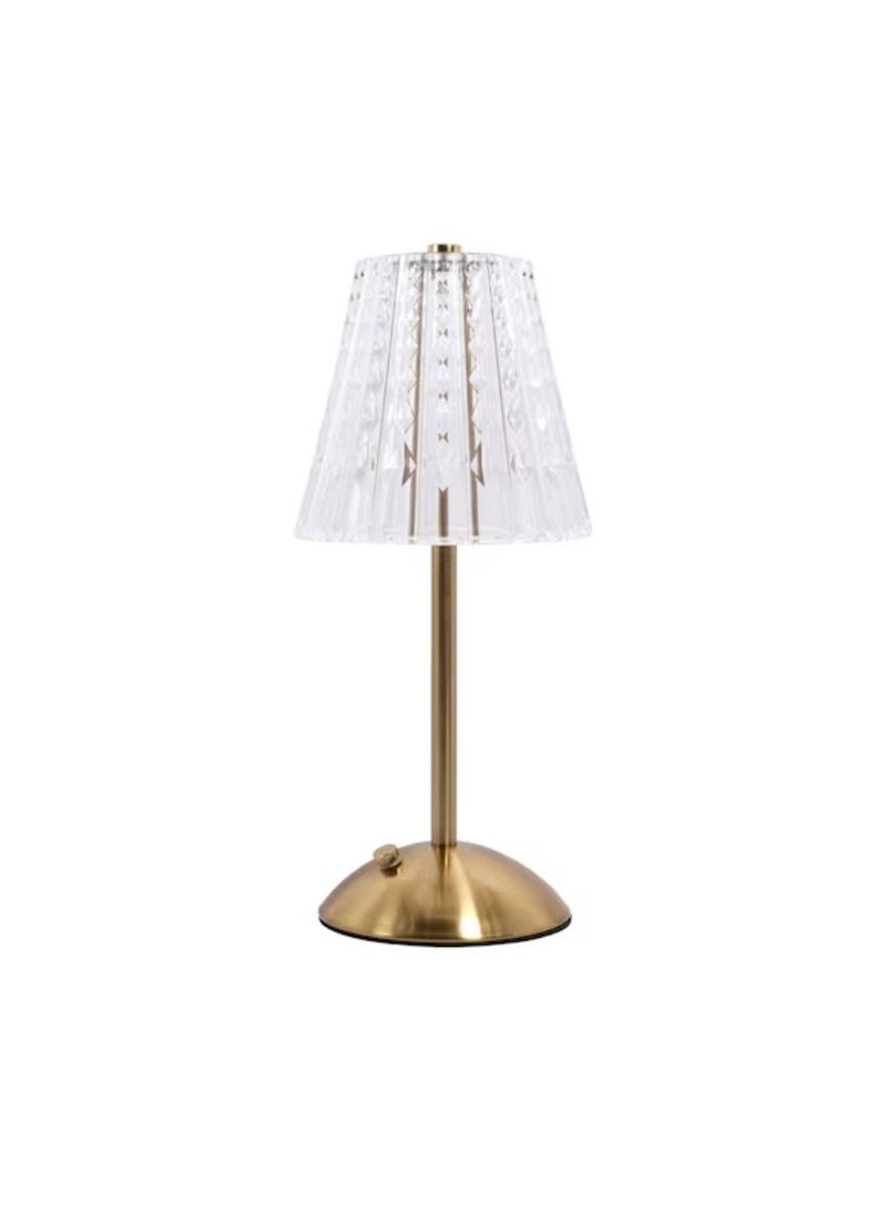 Yuwell - Crystal Table Lamp Acrylic Touch Lamp Portable Led Table Lamp With 3 Light Color Modes With Touch Sensor 3-Levels Brightness Desk Lamp For Room Party And Restaurant Decor - Image 1