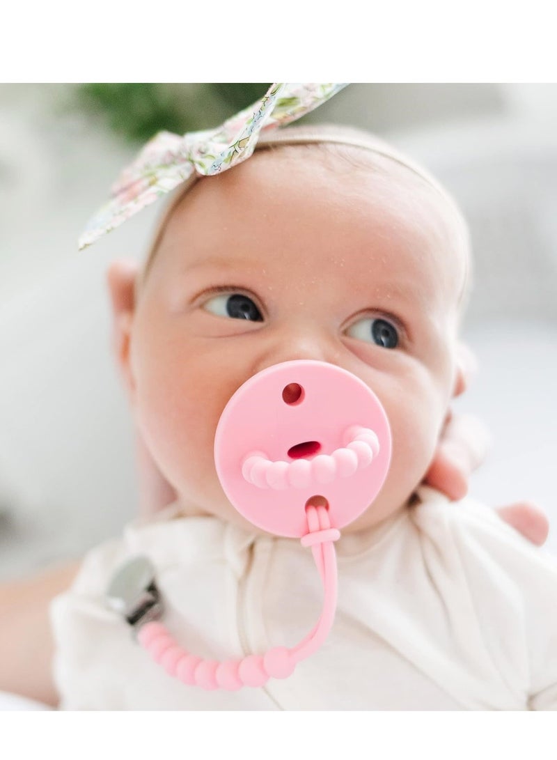 GUDOO Pacifier Silicone Baby 0-6 Months Stage 2 Sweet Pink - Image 2