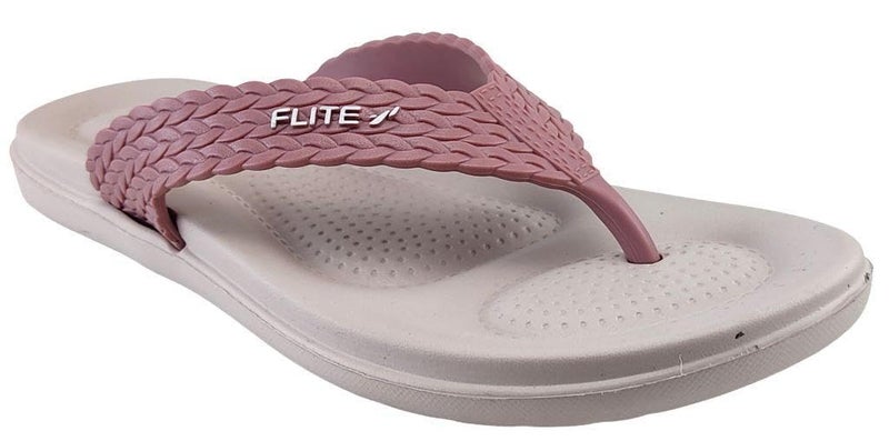 FLITE Women's Daily Use Slippers || Flip flop for Girls || Ladies Slipper (Pink, 6) - Image 1