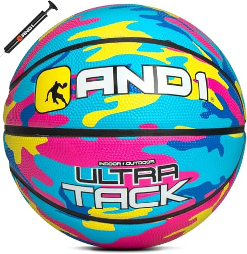 AND1 Ultra Grip Basketball: Official Regulation Size 7 (29.5 inches) Rubber- Deep Channel Construction Streetball, Made for Indoor Outdoor Basketball Games - Image 1