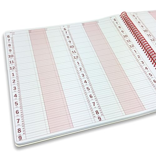 Portage 6 Column Appointment Book - Large 12.75" x 13.5" Daily & Hourly Planner - Spiral Notebook Organizer for Scheduling Appointments - Image 1