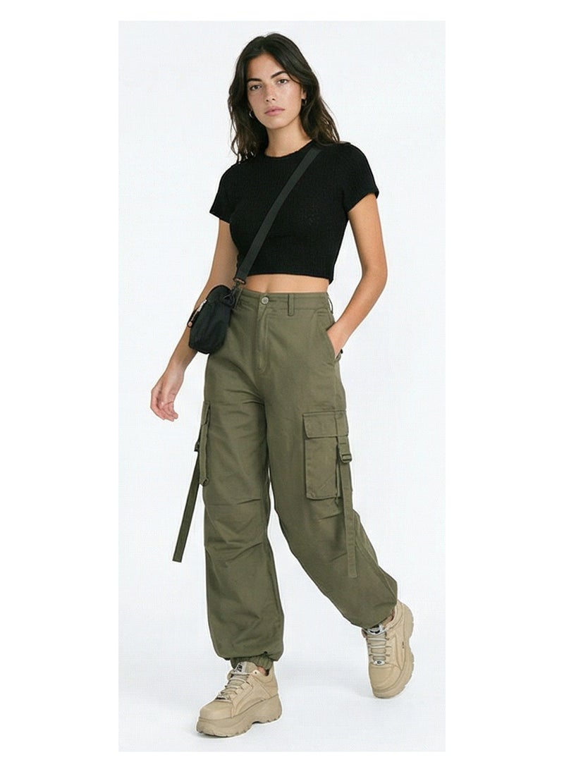 RAVIN Midnight Ribbed Cropped Tee - Image 3