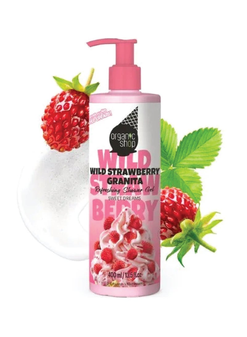 Organic Shop جل استحمام جرانيتا الفراولة البرية المنعش من أوريغانيك شوب 400 مل - Image 2