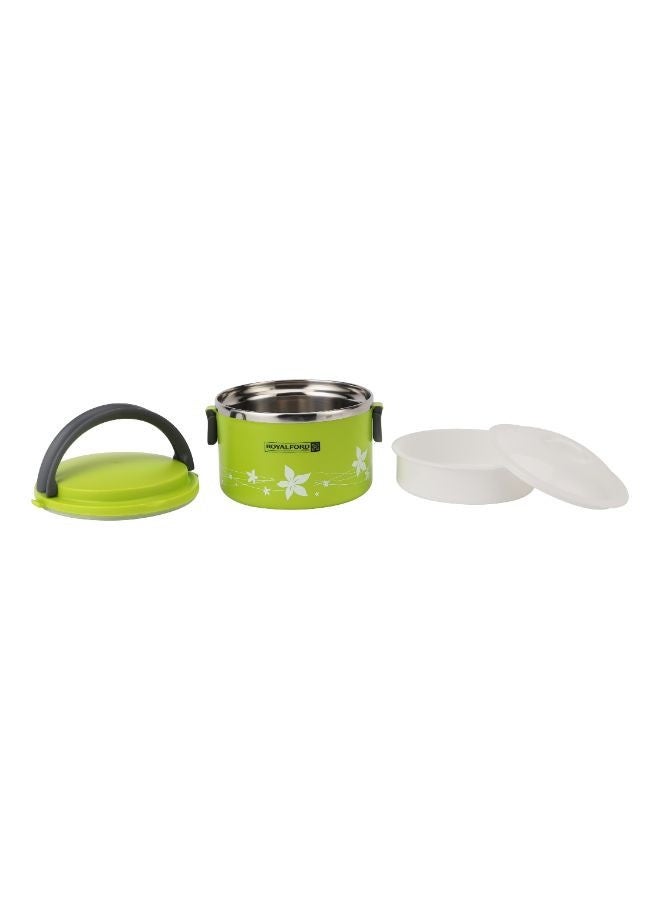 Royalford 2In1 Lunch Box Stainless Steel 1.0L Multicolor Assorted Colors Green 1Liters - Image 4
