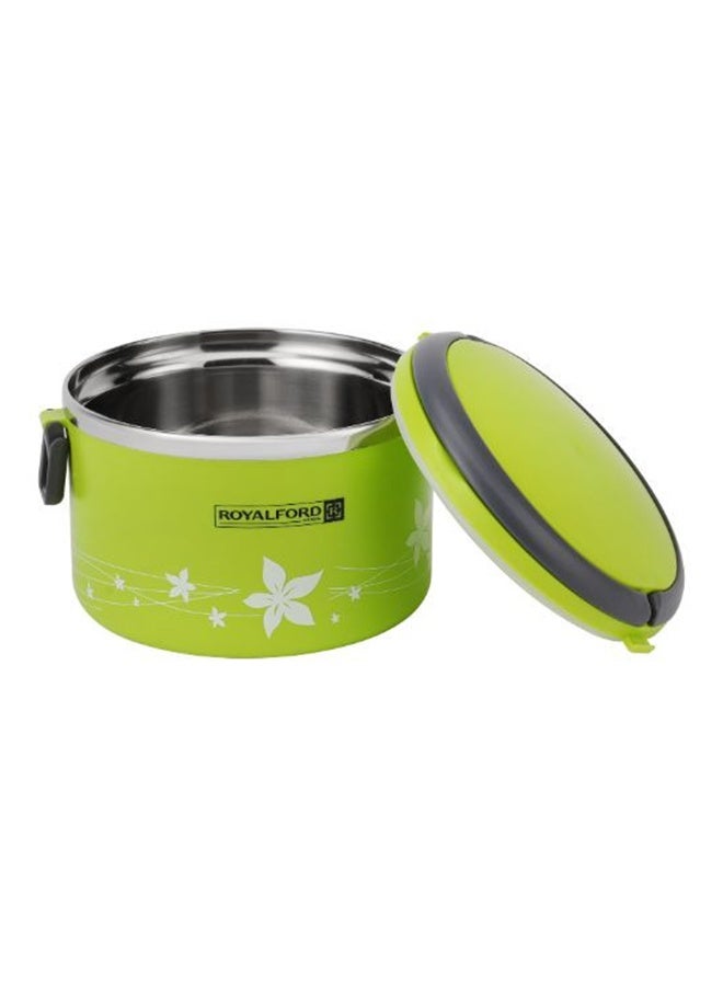 Royalford 2In1 Lunch Box Stainless Steel 1.0L Multicolor Assorted Colors Green 1Liters - Image 2