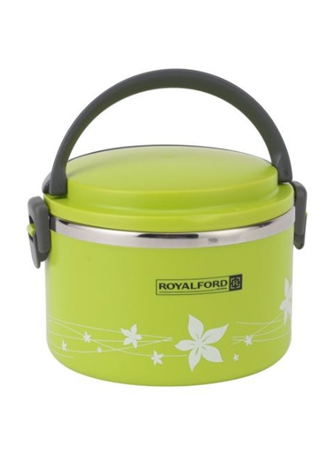 Royalford 2In1 Lunch Box Stainless Steel 1.0L Multicolor Assorted Colors Green 1Liters - Image 1