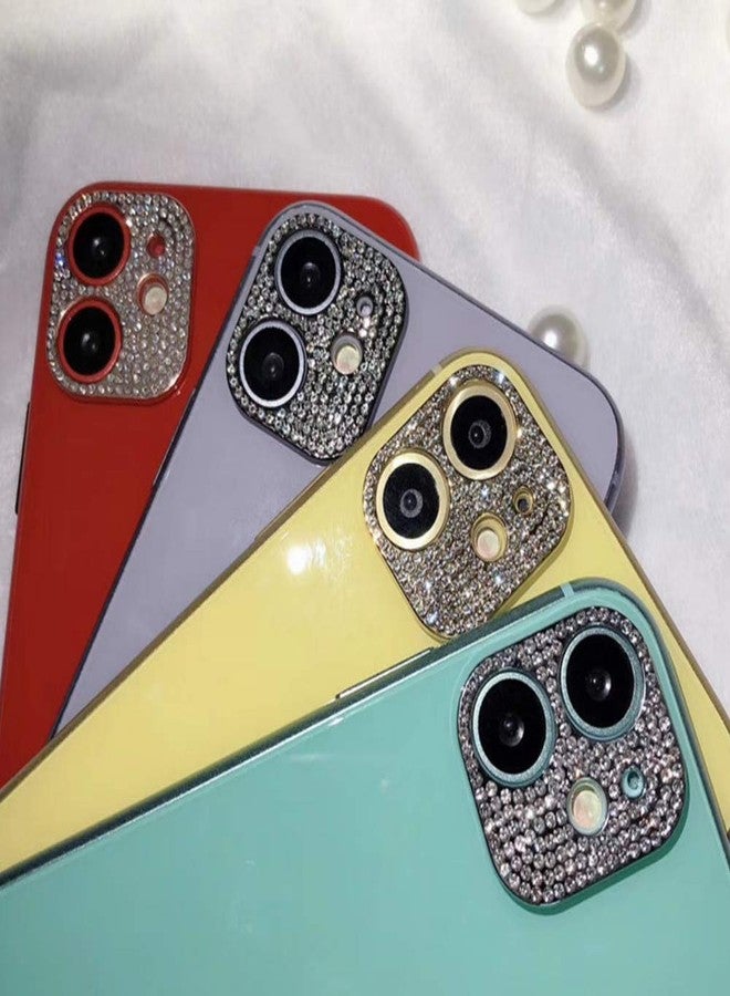LNtech [2 Pack] Bling Crystal Camera Lens Protector for iPhone 11/iPhone 12 mini, Glitter Diamond Rear Camera Cover 3D Bling Diamond Lens Cover(iPhone 11/12 mini-Silver) - Image 5