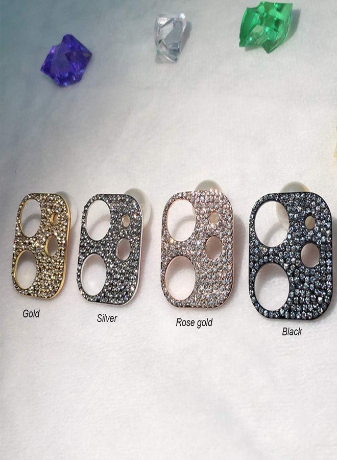 LNtech [2 Pack] Bling Crystal Camera Lens Protector for iPhone 11/iPhone 12 mini, Glitter Diamond Rear Camera Cover 3D Bling Diamond Lens Cover(iPhone 11/12 mini-Silver) - Image 4