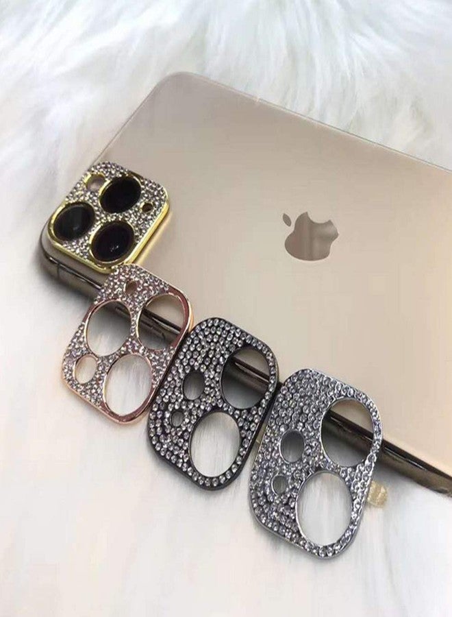 LNtech [2 Pack] Bling Crystal Camera Lens Protector for iPhone 11/iPhone 12 mini, Glitter Diamond Rear Camera Cover 3D Bling Diamond Lens Cover(iPhone 11/12 mini-Silver) - Image 2