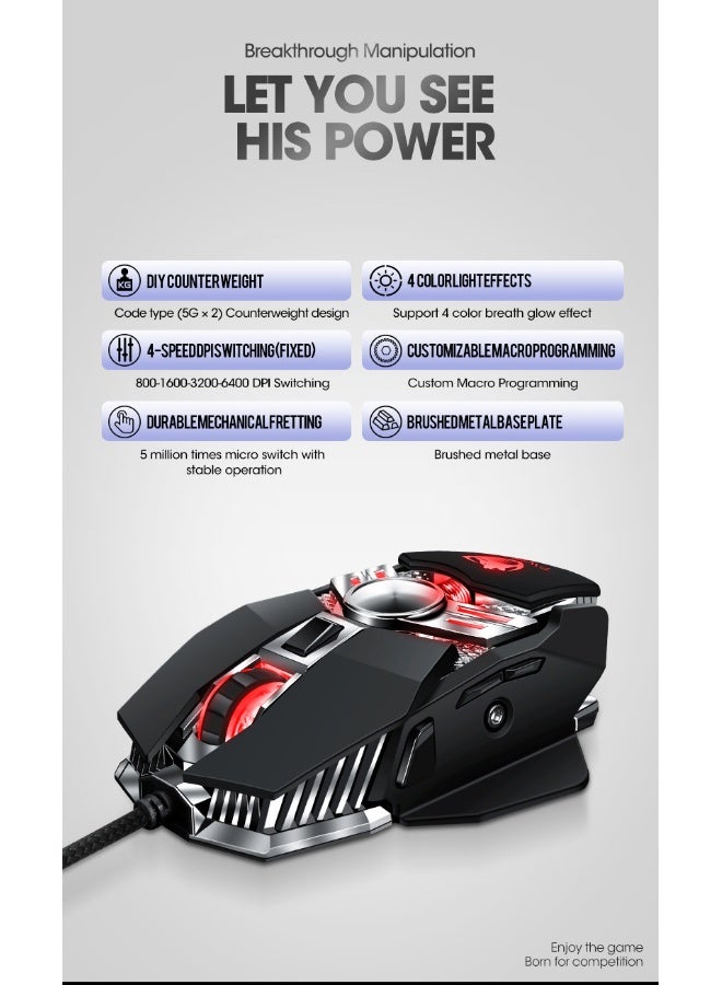 T-WOLF V10 Gaming Mouse - The Perfect Choice for Professional eSports Players - Image 3
