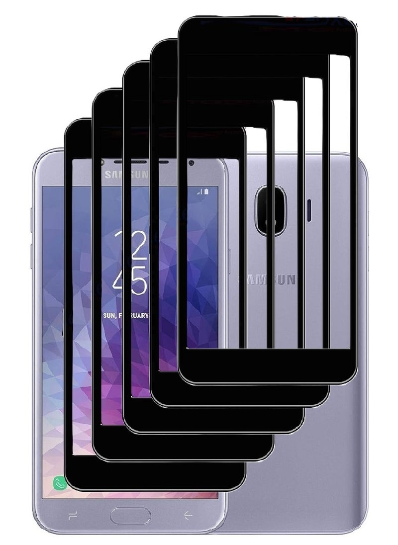 AINA 5 Pieces Tempered Glass Screen Protector 5D Designed For Samsung Galaxy J4 Full Glue Edge to Edge Full Screen Coverage And Bubble Free - Image 1