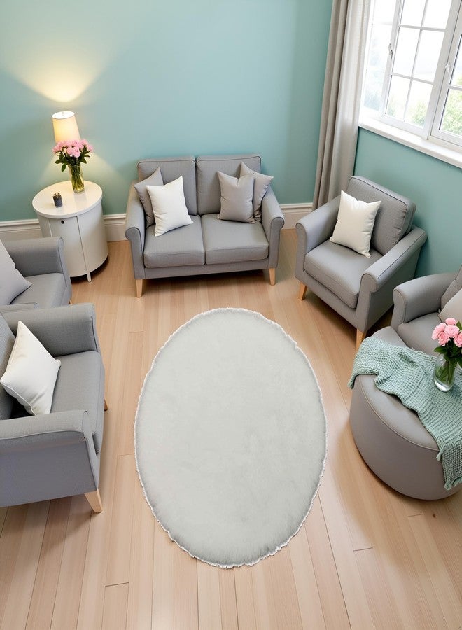 Qintreesify White Round Dollhouse Carpet, Dollhouse Miniature Carpet, Fluffy Mini Rug, Doll House Rug, Lightweight Decor for 1/12, 1/8, 1/6 (4.33x 4.33inch) - Image 4