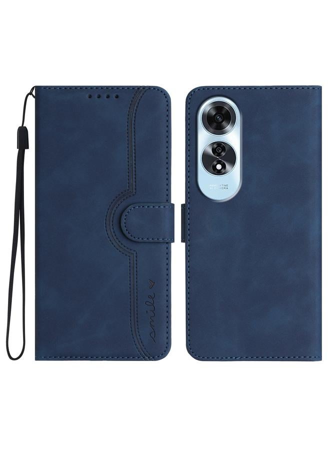 S-TOP Case For OPPO A60 Heart Pattern Skin Feel Leather Phone Case - Image 1