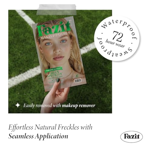 Fazit Makeup Patches - Face Makeup Patches - Beauty Face Makeup - Green Speckles - Waterproof Green Speckles - Temporary Face Green Speckles for Women - 6 Count - Image 4
