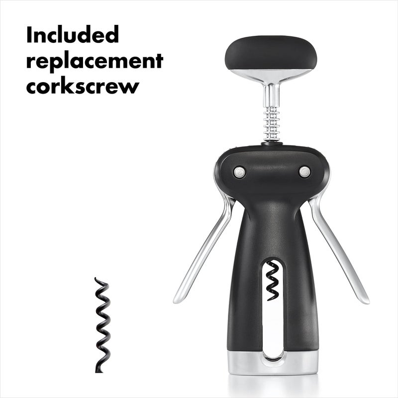 OXO SteeL Winged Corkscrew with Removable Foil Cutter - Image 3