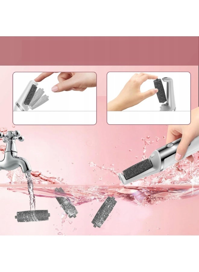 AiQi Electric Foot Care Set | 3-Speed Callus Remover with Multiple Rollers | USB Rechargeable & Washable | Complete Home Pedicure Kit - Image 2