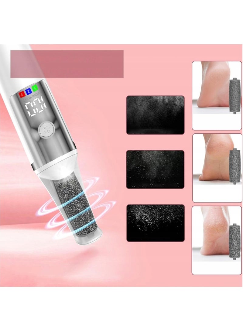 AiQi Electric Foot Care Set | 3-Speed Callus Remover with Multiple Rollers | USB Rechargeable & Washable | Complete Home Pedicure Kit - Image 4