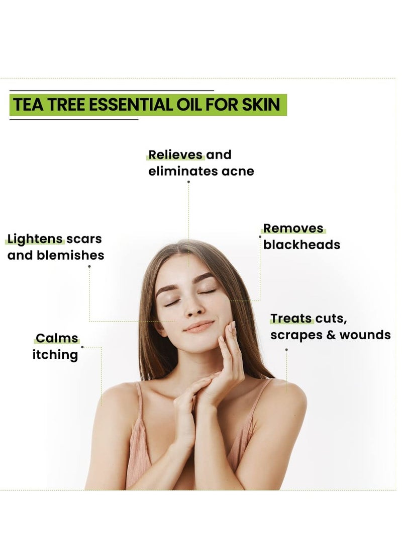 Rey Naturals Rey Naturals Pure Tea Tree Essential Oil | Tea Tree Oil For For Hair | Tea Tree Oil for face | Tea Tree oil for skin | Suitable For All Skin & Hair Types - 15ml  - Image 3