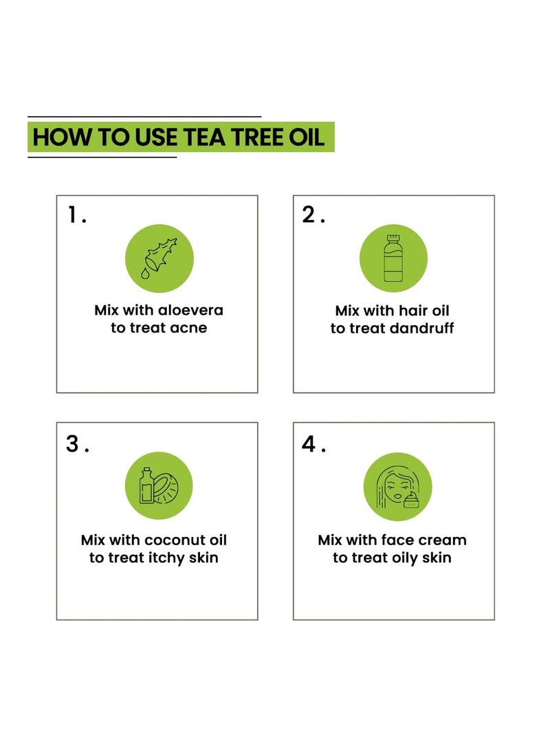 Rey Naturals Rey Naturals Pure Tea Tree Essential Oil | Tea Tree Oil For For Hair | Tea Tree Oil for face | Tea Tree oil for skin | Suitable For All Skin & Hair Types - 15ml  - Image 5