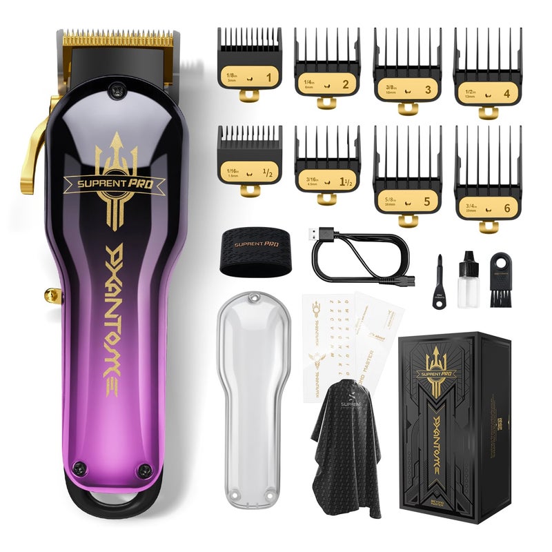 SUPRENT PRO Professional Hair Clippers for Men- Premium Barber Clippers with Brushless Motor- Rechargeable Haircutting Kit with DIY Customizable Casing- Gift for Men - Image 1
