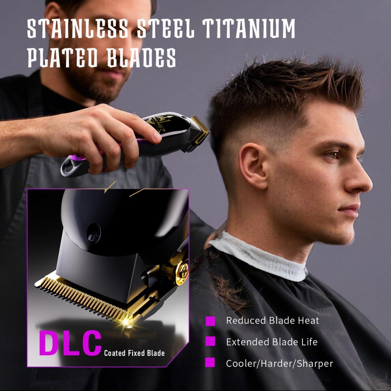 SUPRENT PRO Professional Hair Clippers for Men- Premium Barber Clippers with Brushless Motor- Rechargeable Haircutting Kit with DIY Customizable Casing- Gift for Men - Image 3