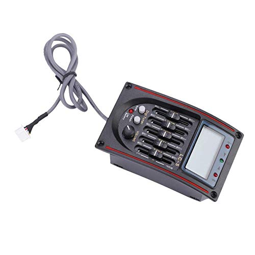 Dilwe Guitar Pickup, 5-Band Preamp EQ LC-5 Equalizer Tuner Piezo Pickup for Acoustic Guitars - Image 1