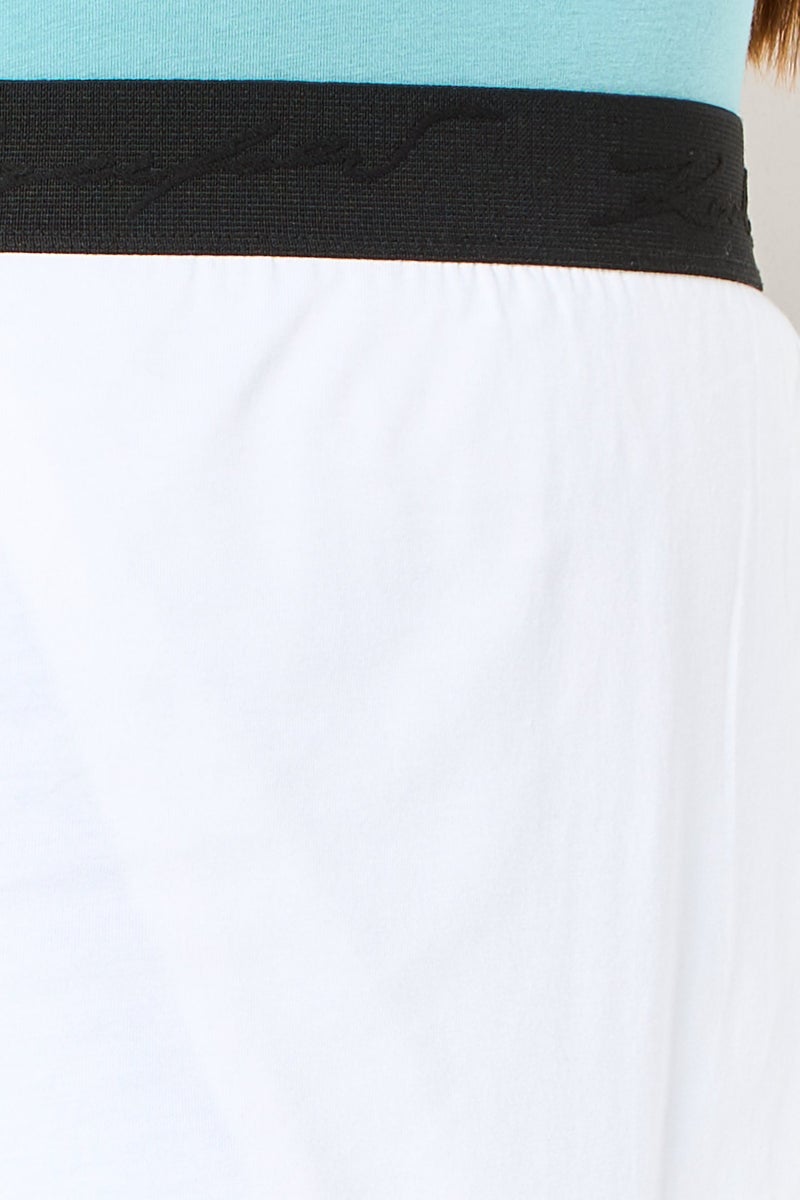 Karl Lagerfeld Women Plain Midi Skirt, White - Image 3