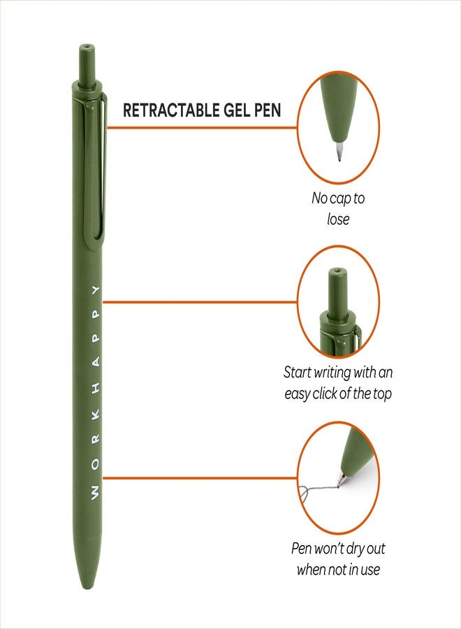 Poppin Set of 4 Retractable Gel Luxe PENS .7 MM Black Ink - Image 3