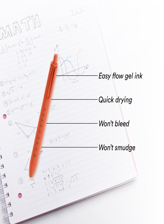 Poppin Set of 4 Retractable Gel Luxe PENS .7 MM Black Ink - Image 4