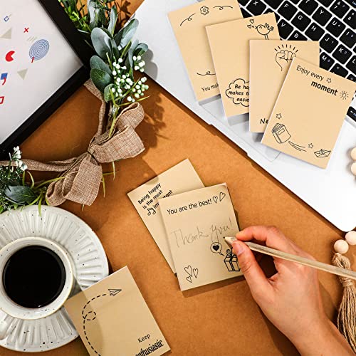 Geyee 12 Pcs Sticky Notes 3 x 4 Inch Cute Stick Notes Motivational Stick Pads Appreciation Self Sticky Memo Pads Post Adhesives for Office School, 30 Sheets Each - Image 5