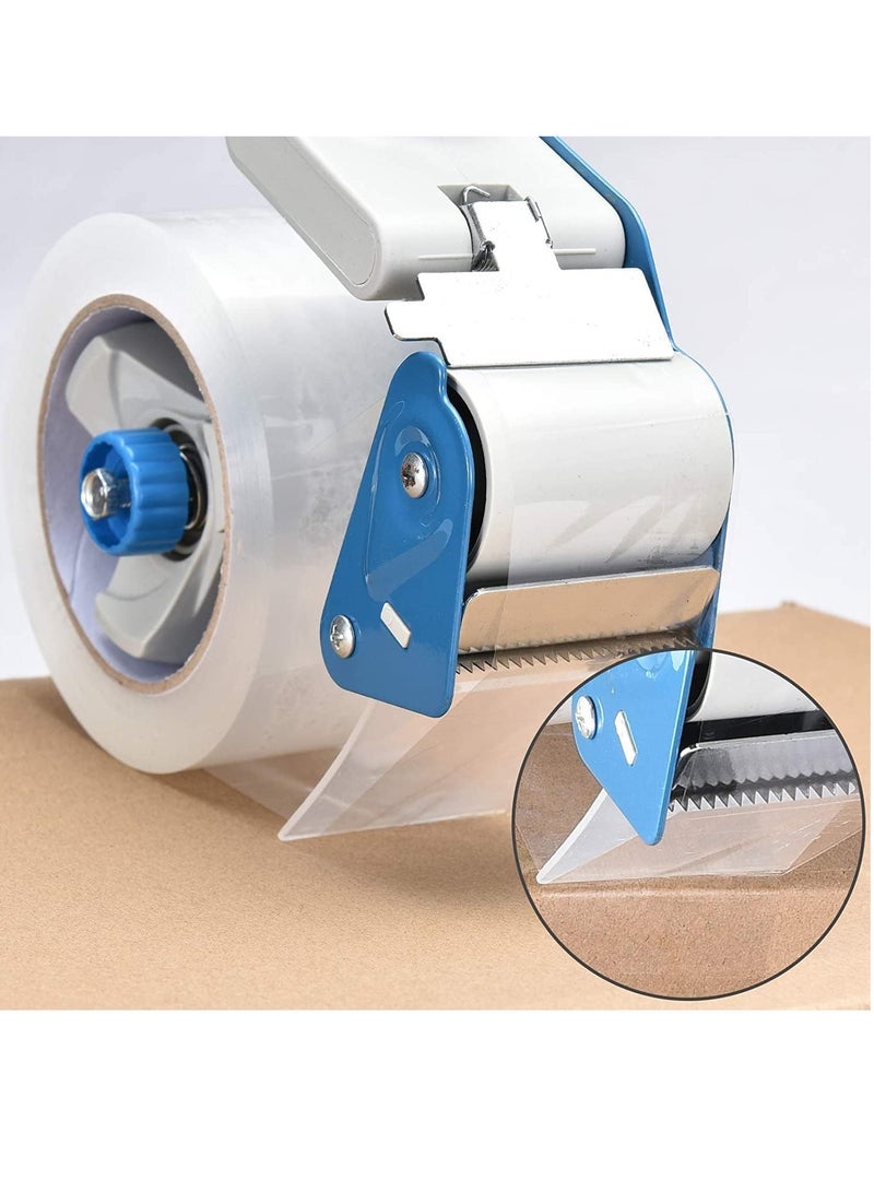 Rubik Packing Tape Dispenser with 150 Yards x 5 cm Clear Tape Roll, Hand-Held Industrial Side Loading Tape Dispenser for Commercial Packaging, Shipping, Moving, Carton and Box Sealing - Red - Image 3