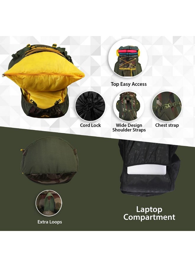 Impulse Impulse Rucksack Bags 75 Litres Large Size Travel Bag For Men Tourist Bag For Travel Backpack For Hiking Trekking Bag For Men Camping Banyan Camo Bag With 1 Year Warranty  - Image 4