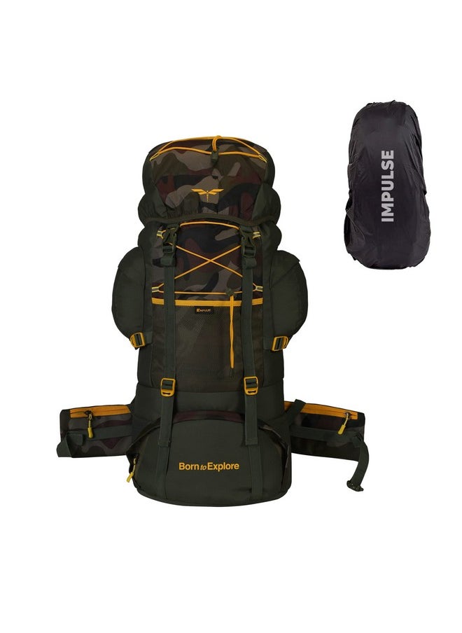 Impulse Impulse Rucksack Bags 75 Litres Large Size Travel Bag For Men Tourist Bag For Travel Backpack For Hiking Trekking Bag For Men Camping Banyan Camo Bag With 1 Year Warranty  - Image 1