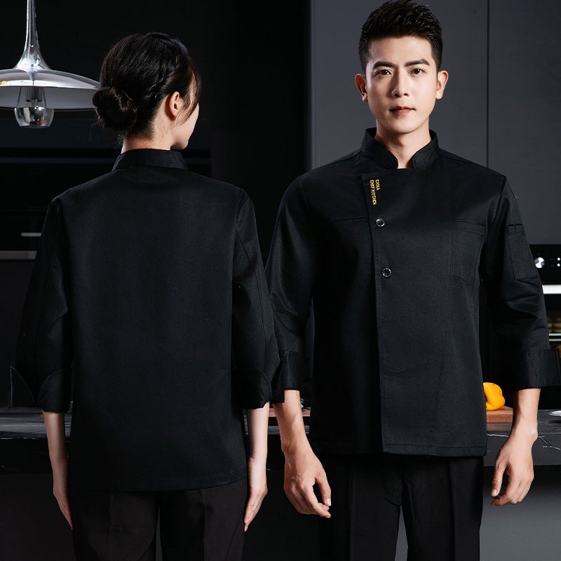New Catering Chef Work Clothes Long Sleeve Clothes For Men And Women Plus Size Suit Restaurant Restaurant Kitchen Uniform Enlarge - Image 1