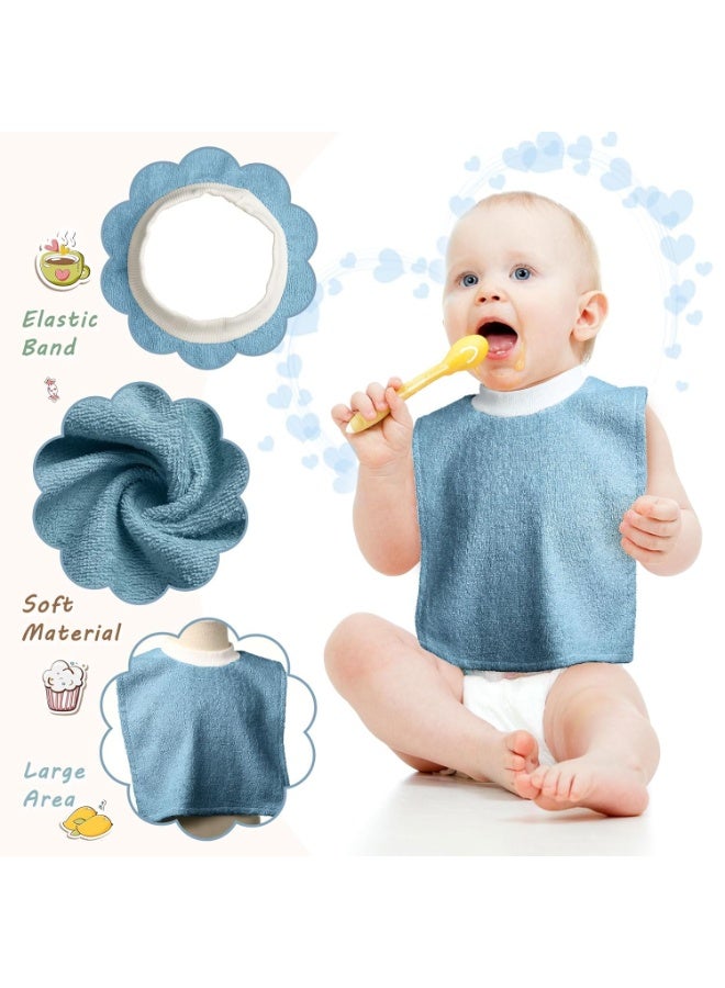 Foaincore 6 Pcs Pullover Baby Bibs Cotton Terry Toddler Absorbent Infant for Feeding and Drooling Towel Slip on Bib(Bright Color) Bright Color  - Image 3