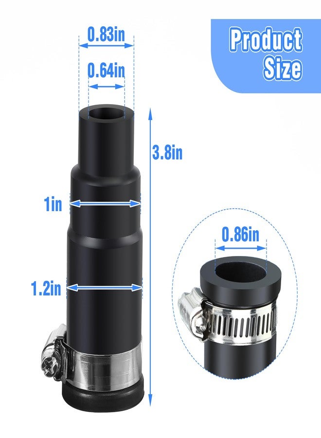 Dreyoo 2 Set Dishwasher Drain Hose Adapter Compatible with Insinkerator Garbage Disposals, Dishwasher Hose Connector Include Inlet Connector, Clamp and Spring Clamps - Image 3
