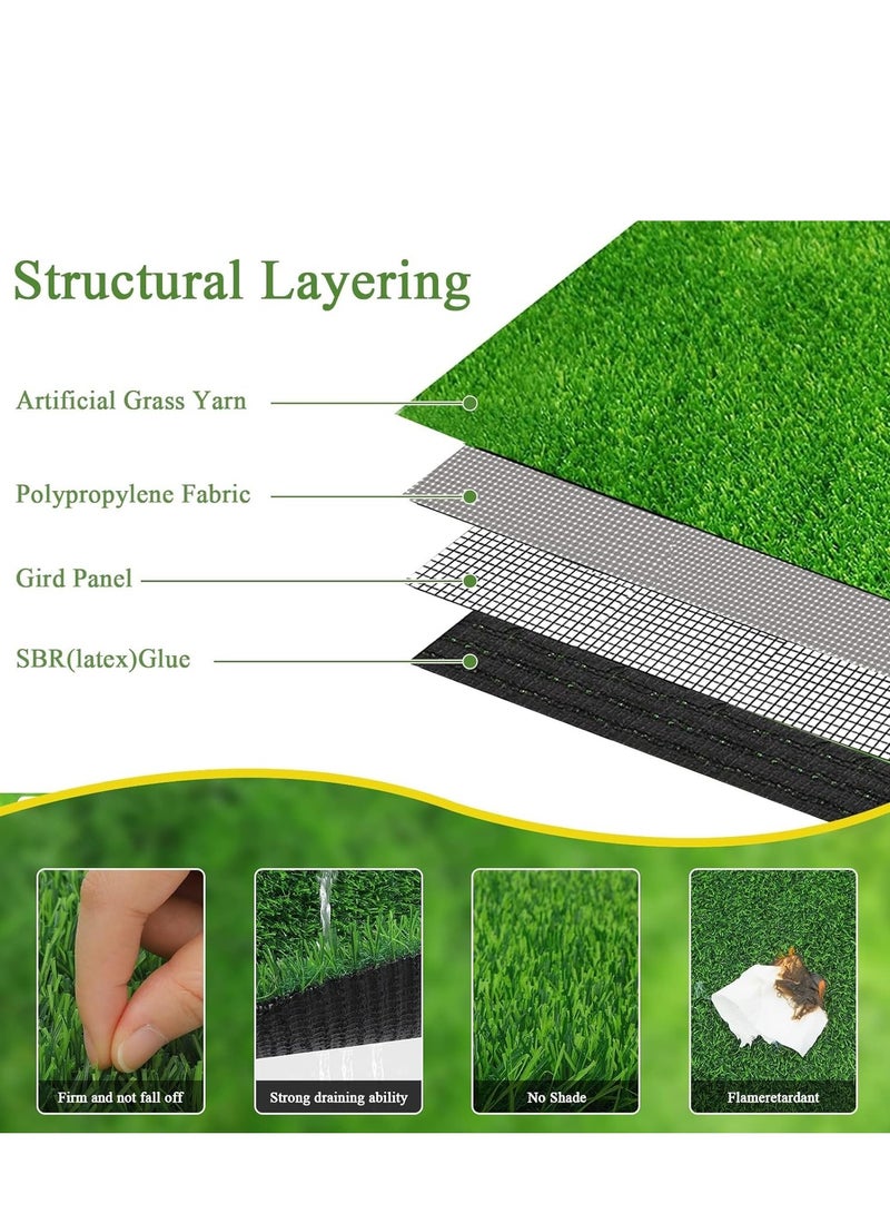 Generic 𝐅𝐅𝐃 Premium Artificial Grass Carpet 30mm – Realistic Green Turf, 2m x 1m to 2m x 25m | Ideal for Home, Garden, Playground, Patio, Pool  Balcony | Fade-Resistant, Pet-Friendly, Low Maintenance  - Image 5