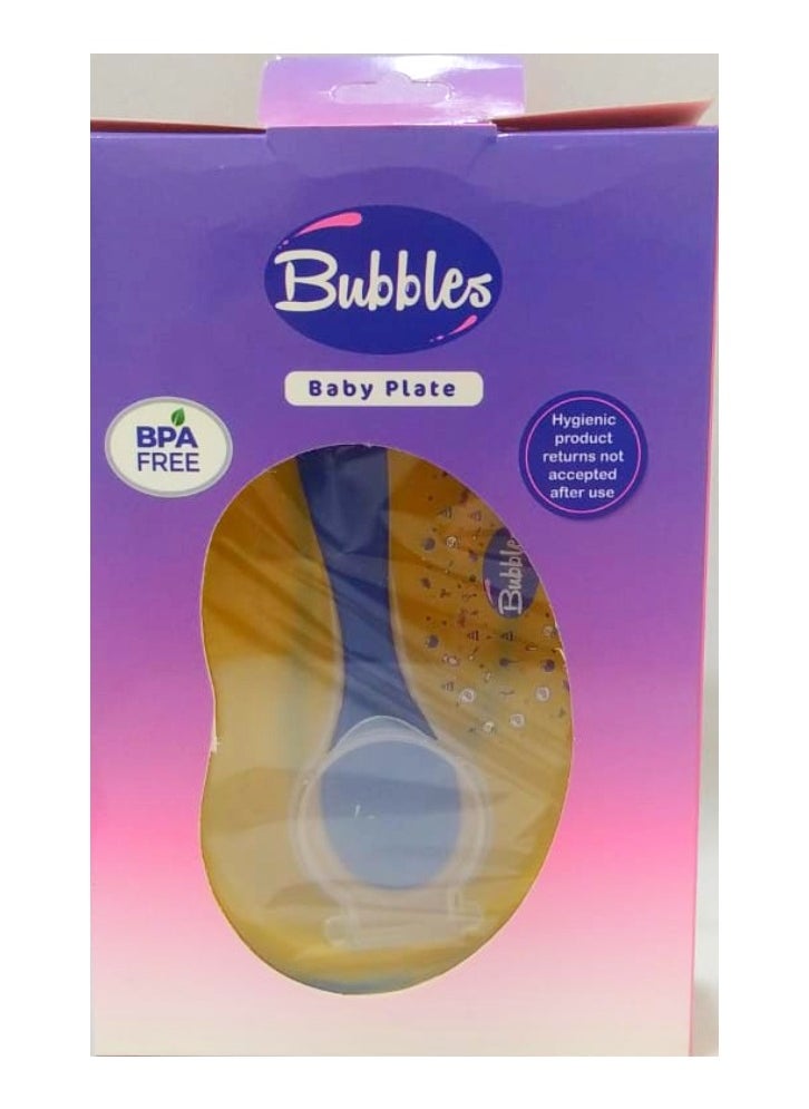 Bubbles - Bubbles Baby Plate And Spoon Yellow - Image 1