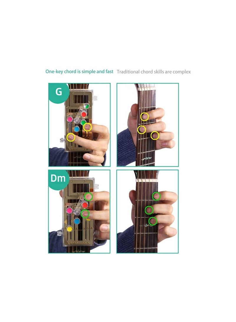 SOLARAE أدوات تعلم الأوتار بمفتاح واحد، للمبتدئين في الجيتار، نظام تعلم الجيتار، أداة مساعدة للتدريب مع 6 أوتار عالمية، للبالغين والأطفال، للمبتدئين، لجميع ماركات الجيتارات الشعبية - Image 4