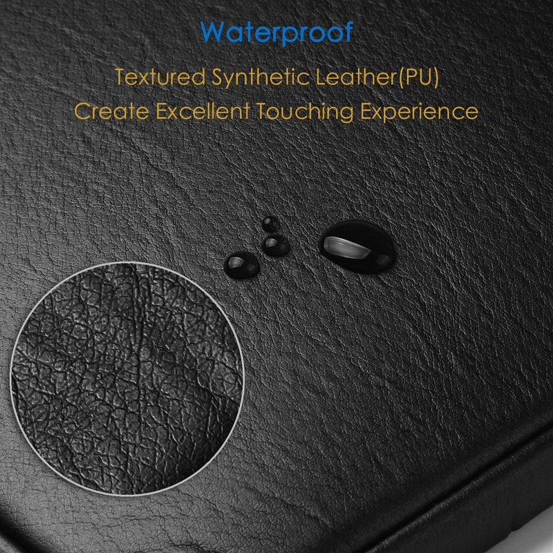 CCPK 13" Laptop Sleeve Cover Compatible with New MacBook Pro M1 Chip A2338 Mac Air 13 Inch 2020 Accessories A2337 A2289 A1989 A1932 2018 2019 13.3 Inch Waterproof Carrying Case Bag PU Leather, Black - Image 4