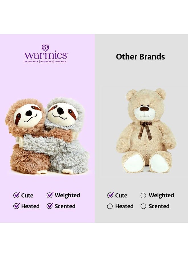Warmies Hugs Sloth Microwavable, Hot or Cold for Cool Relaxation and Warm Relief, Lavender Scented Cozy Plush Animal - Image 4