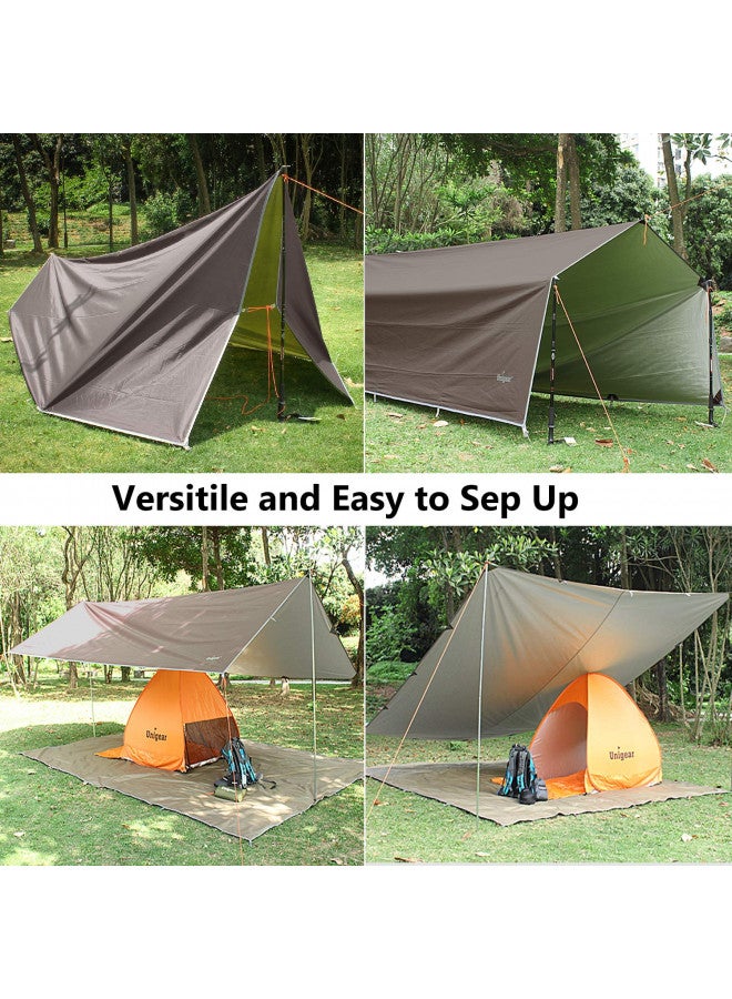 Unigear Unigear Hammock Rain Fly Waterproof,UV Protection and PU 3000mm Waterproof Tent Tarp, Lightweight for Camping, Backpacking and Outdoor Adventure(Brown,10 * 10ft)  - Image 2