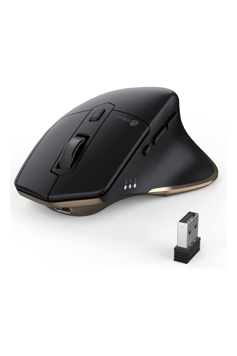 آيكليفير ماوس بلوتوث ماوس لاسلكي مزدوج الوضع متعدد الأجهزة ماوس مريح مع قابلية للتعديل - Image 1