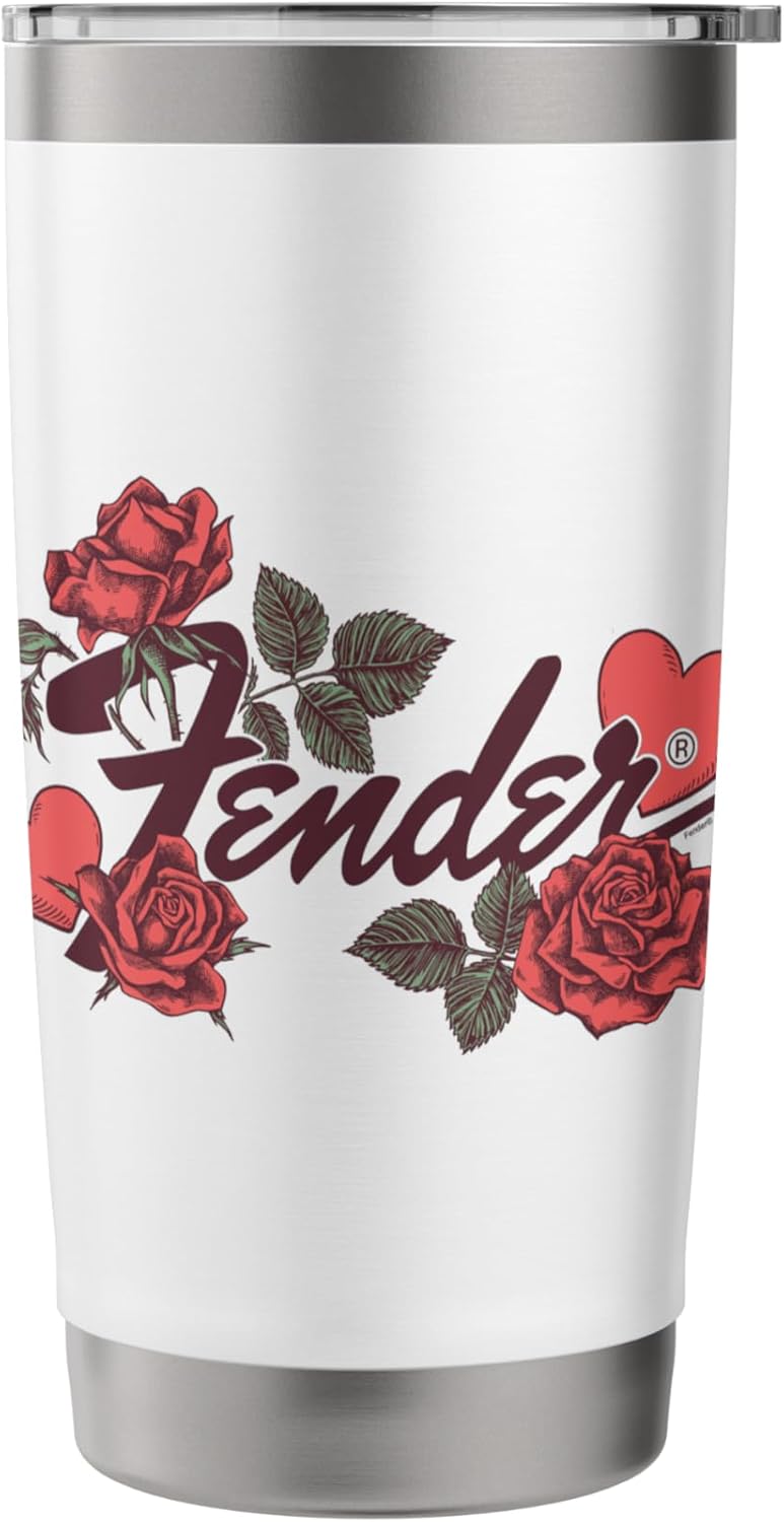 FENDER Fender Valentines Day Roses And Hearts Decorated Logo Stainless Steel Insulated Tumbler  - Image 3