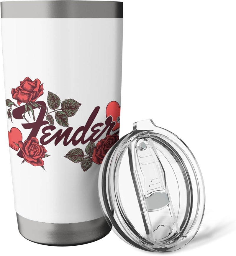 FENDER Fender Valentines Day Roses And Hearts Decorated Logo Stainless Steel Insulated Tumbler  - Image 5